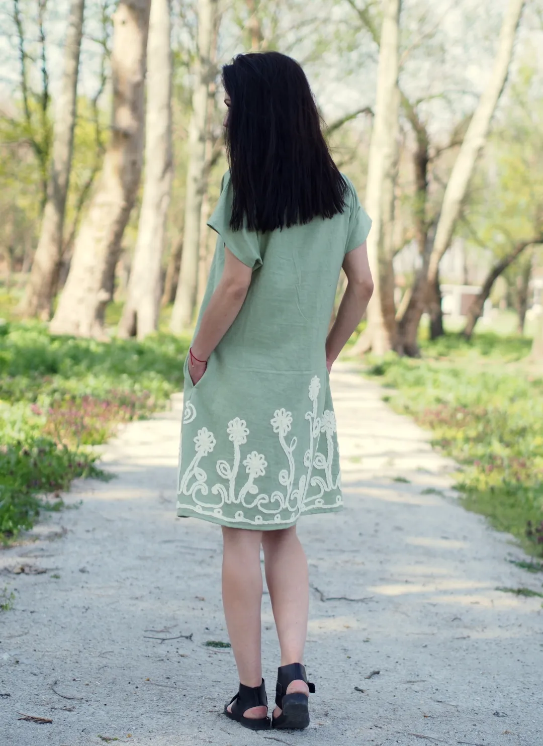 Green linen dress,linen dress for women,women linen dress,summer linen dress