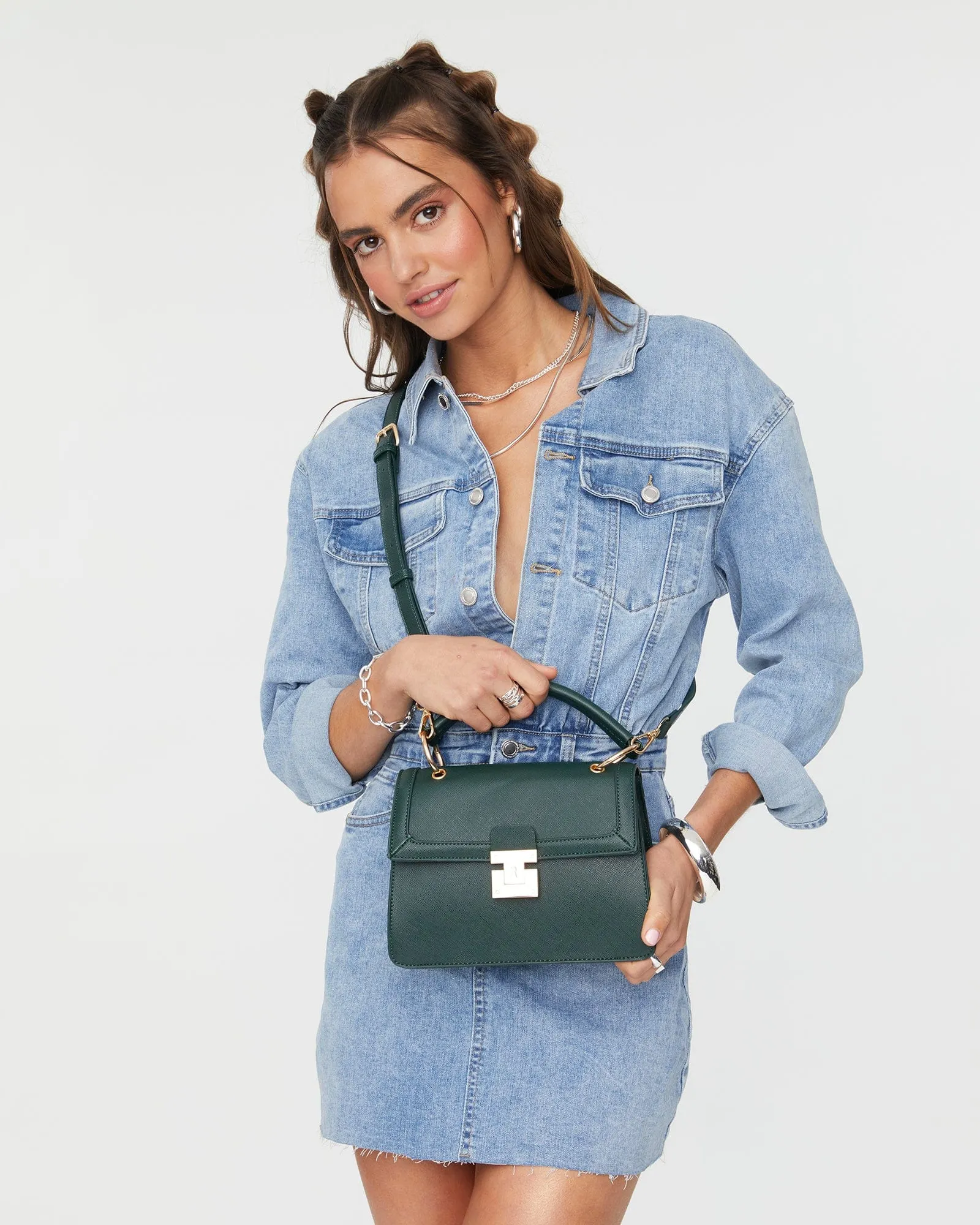 Green Mia Crossbody Bag
