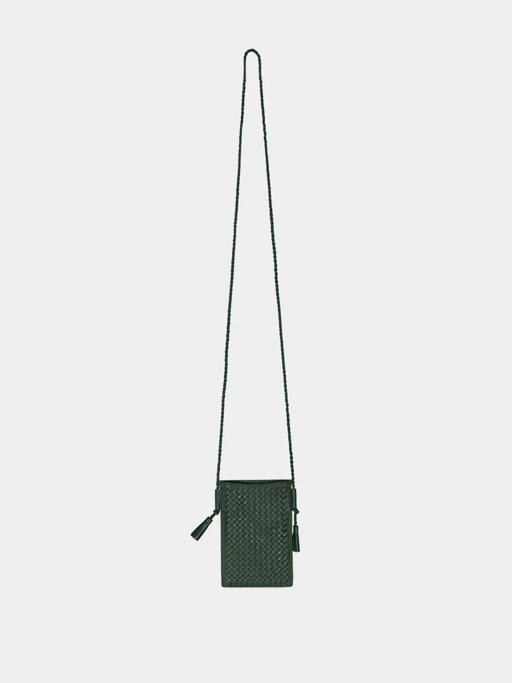 Green Pic Pocket Leather Bag