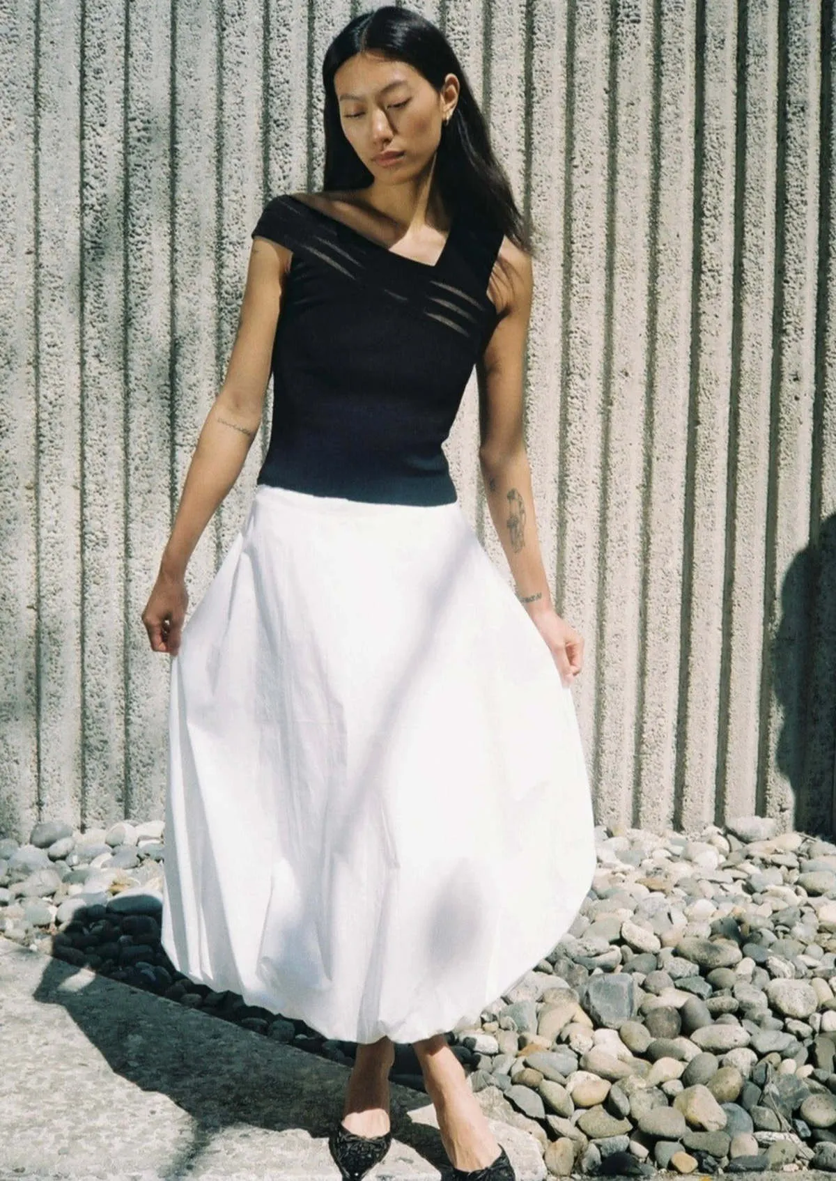 Hart Skirt - White Poplin