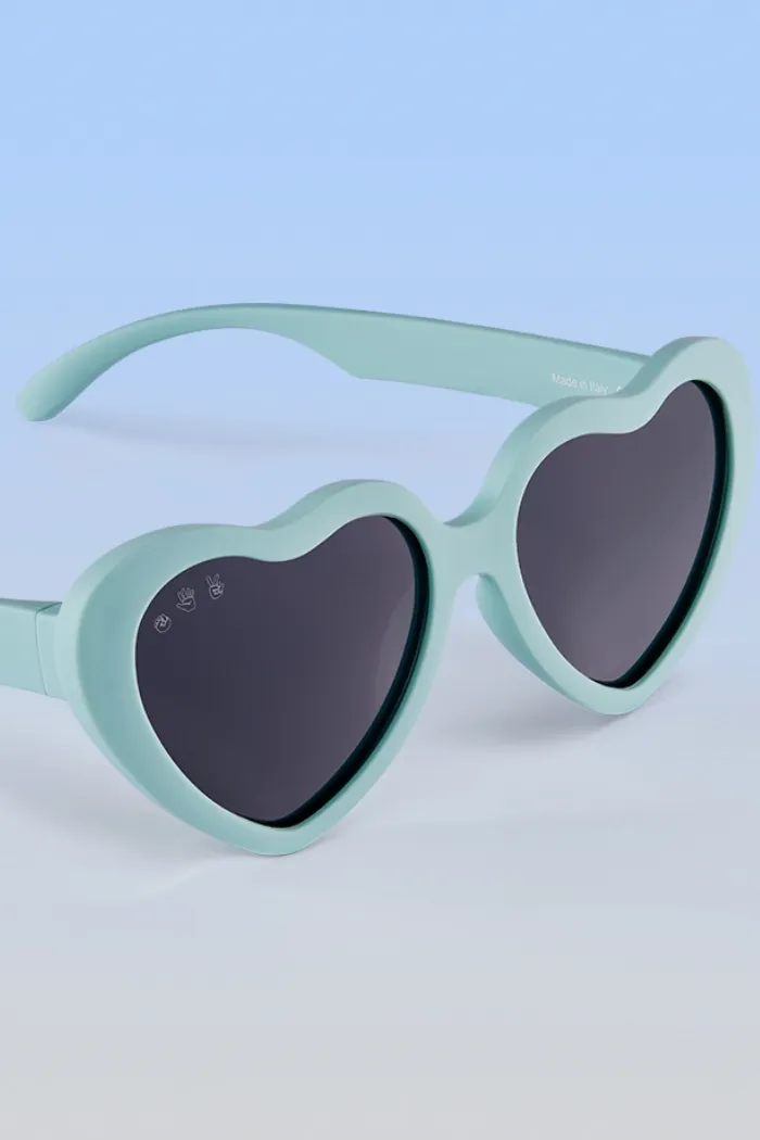 Heart Sunglasses - Aqua