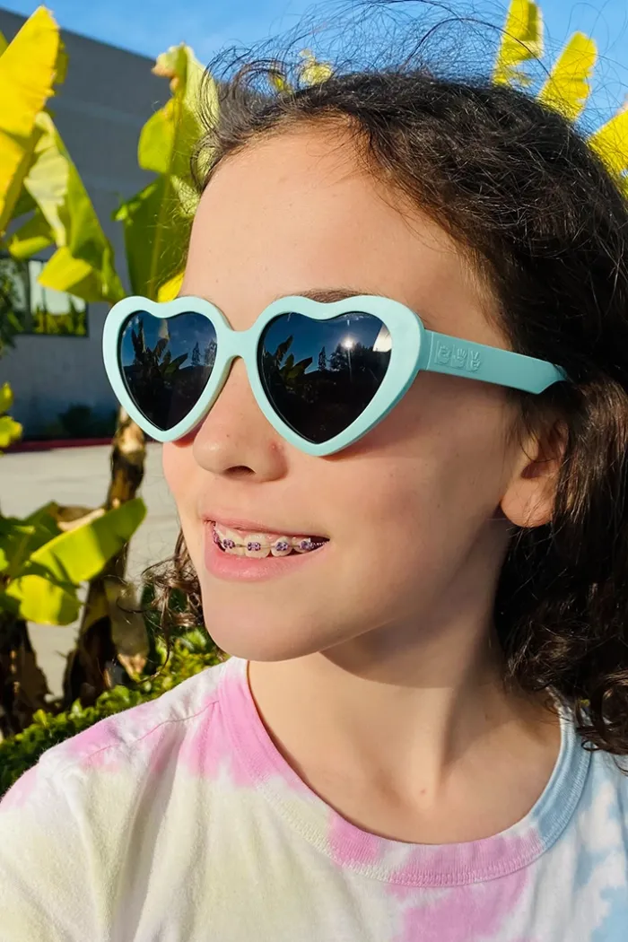 Heart Sunglasses - Aqua