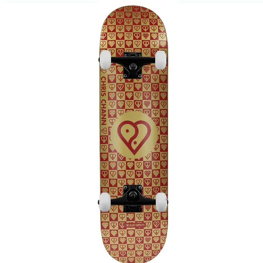 Heart Supply Chris Chann Trinity Gold Foil With Raised Ink Complete Skateboard 8