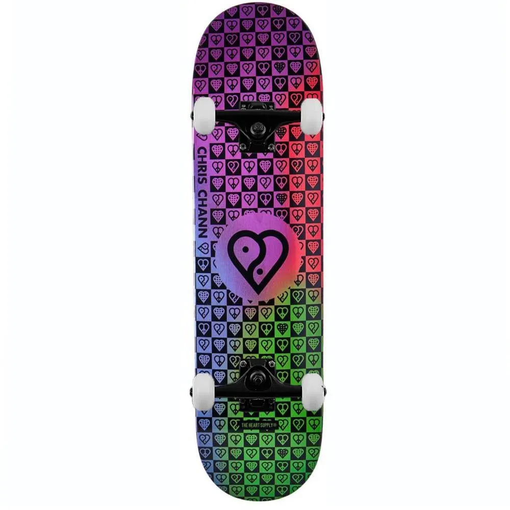 Heart Supply Chris Chann Trinity Tie-Dye Veneer Impact Light Complete Skateboard 8.25