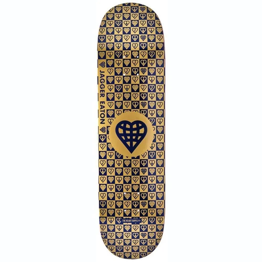 Heart Supply Jagger Eaton Trinity Gold Foil With Raised Ink Skateboard Deck 8.25