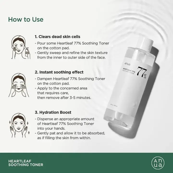 HEARTLEAF 77% SOOTHING TONER