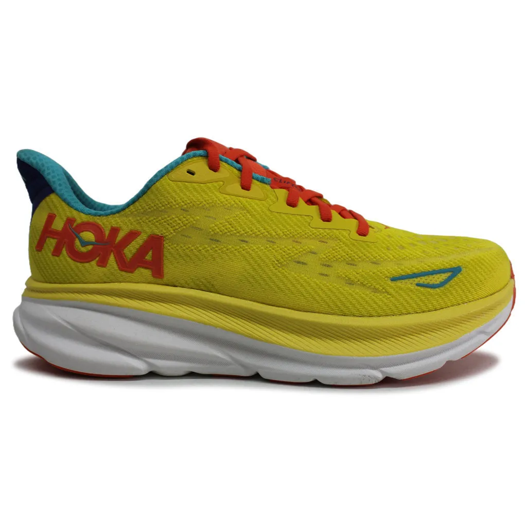 Hoka Mens Trainers Clifton 9 Casual Lace-Up Low-Top Running Textile - UK 9