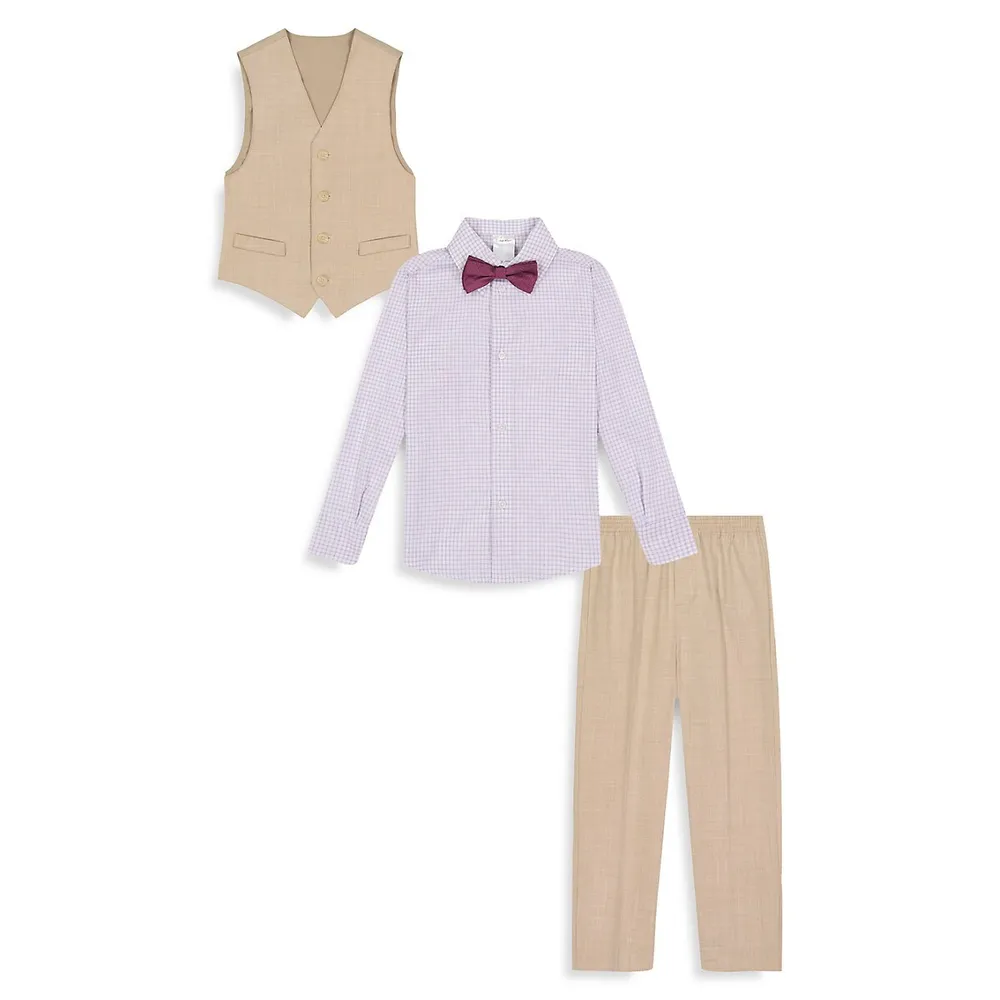 Hudson's Bay Little Boy's 4-Piece Vest Set