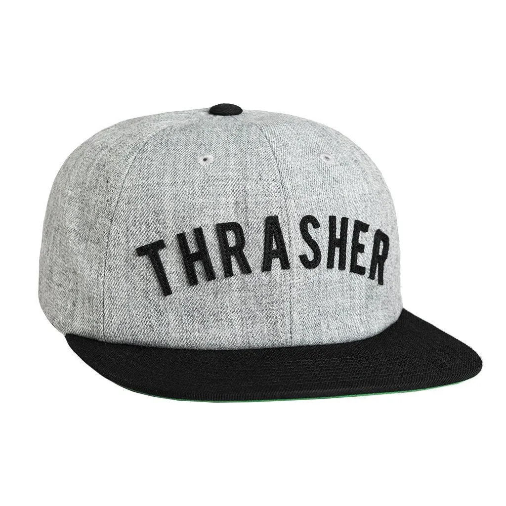 HUF X THRASHER VINTAGE BASEBALL 6 PANEL // GRAY HEATHER