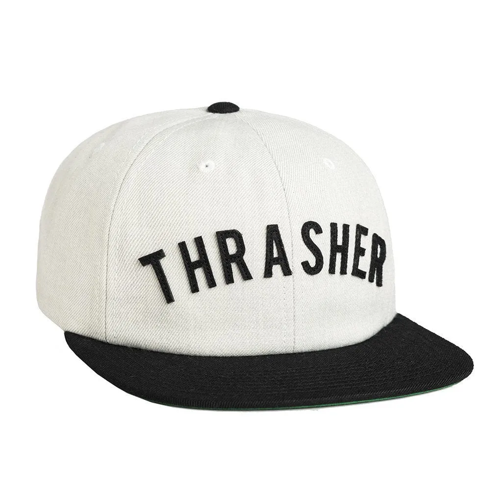 HUF X THRASHER VINTAGE BASEBALL 6 PANEL // WHITE