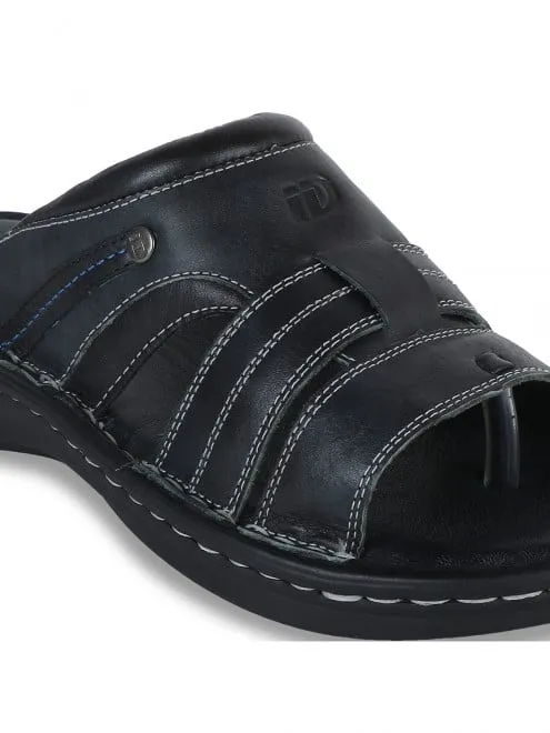 ID Men Black Casual Slippers