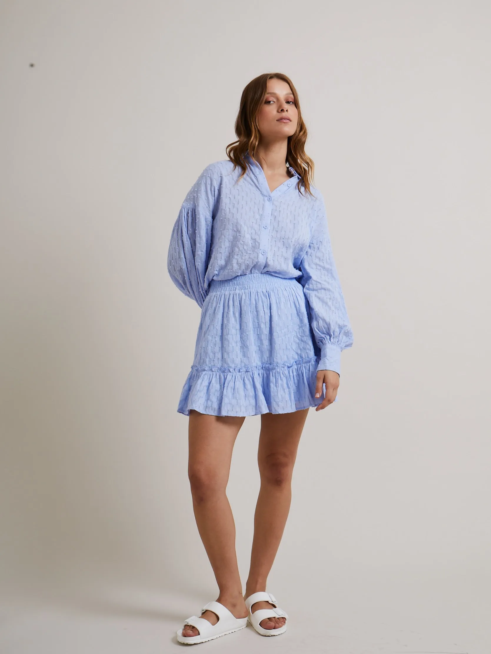 Ida cotton skirt - Blue
