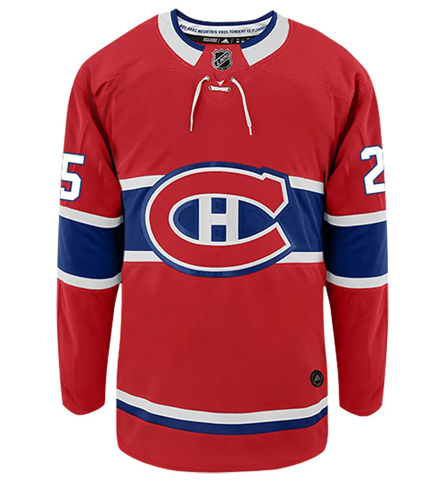 Jacob de la Rose Montreal Canadiens Adidas Authentic Home NHL Hockey Jersey     