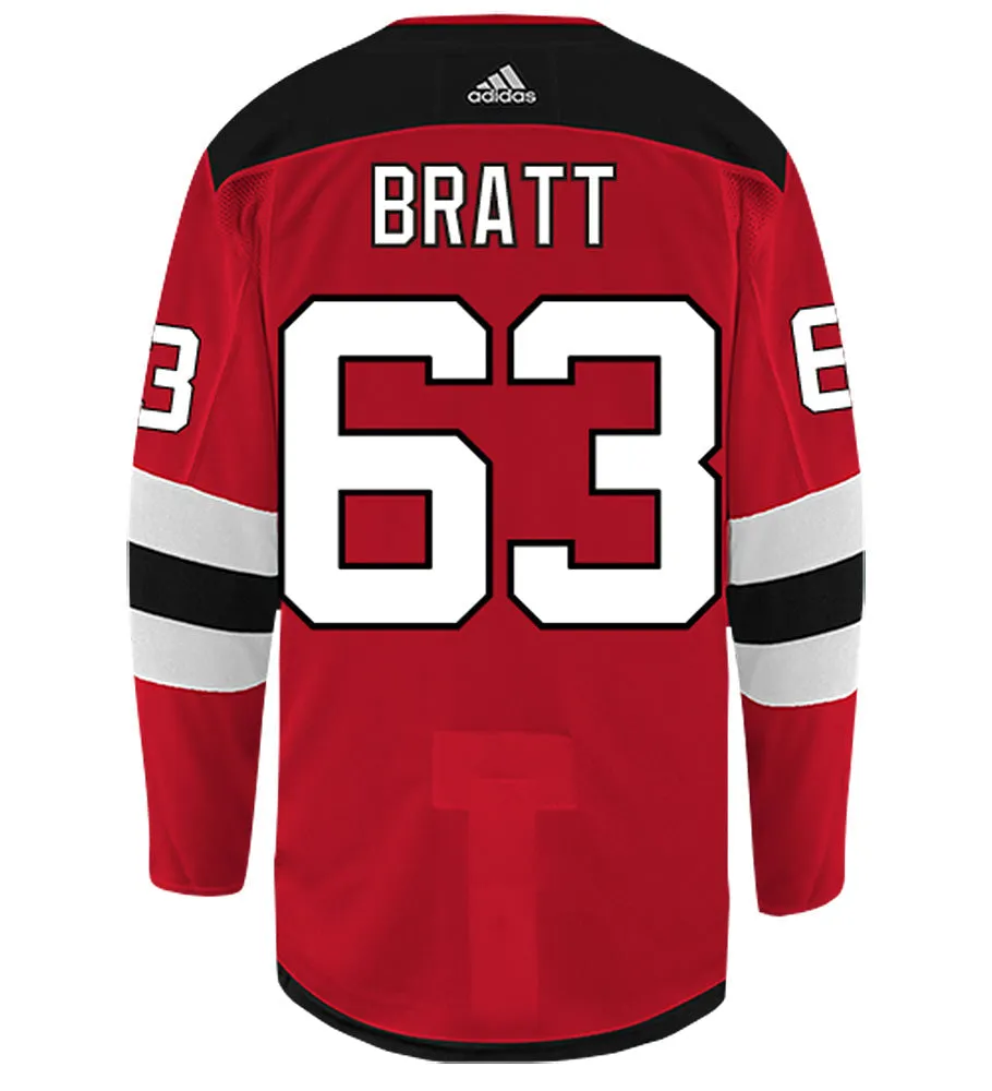 Jesper Bratt New Jersey Devils Adidas Authentic Home NHL Hockey Jersey     