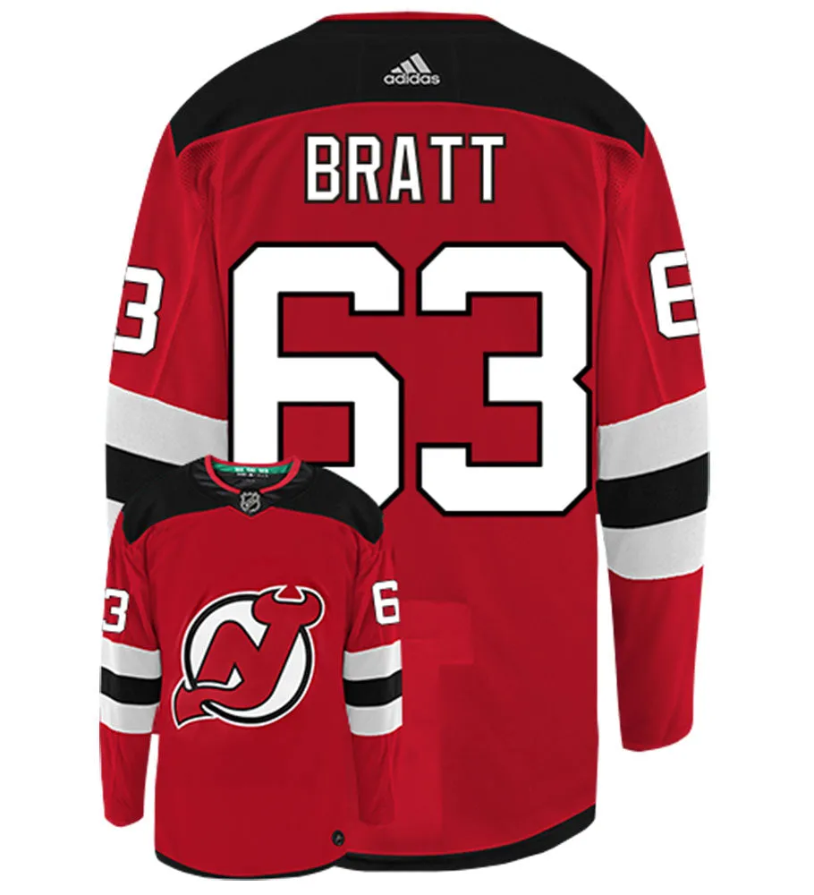 Jesper Bratt New Jersey Devils Adidas Authentic Home NHL Hockey Jersey     