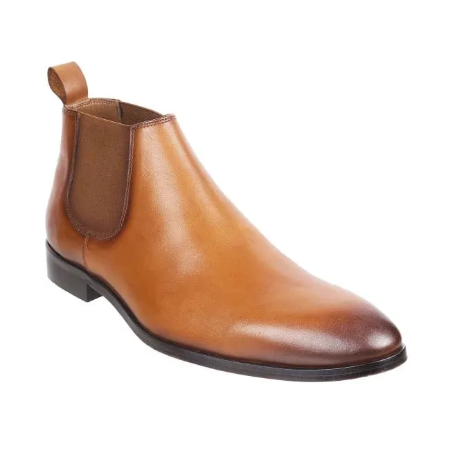 J.Fontini Men Tan Formal Boots