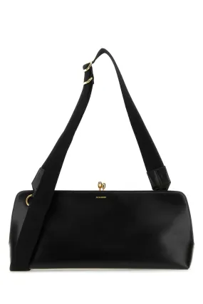 Jil Sander Black Leather Goji Crossbody Bag