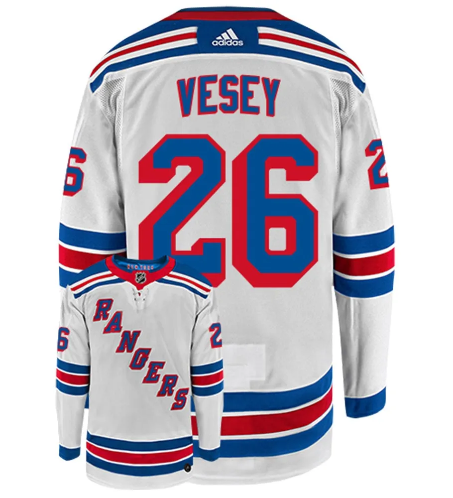 Jimmy Vesey New York Rangers Adidas Authentic Away NHL Hockey Jersey     