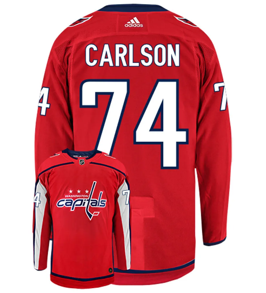 John Carlson Washington Capitals Adidas Authentic Home NHL Hockey Jersey     