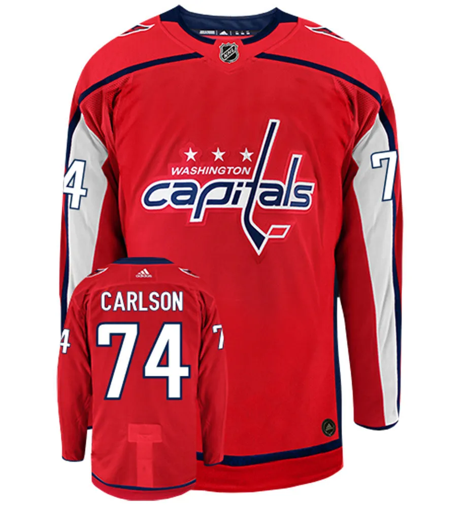 John Carlson Washington Capitals Adidas Authentic Home NHL Hockey Jersey     