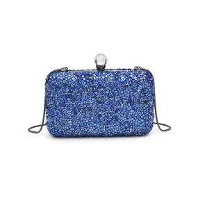 Juni Clear Closure Beaded Clutch - Blue