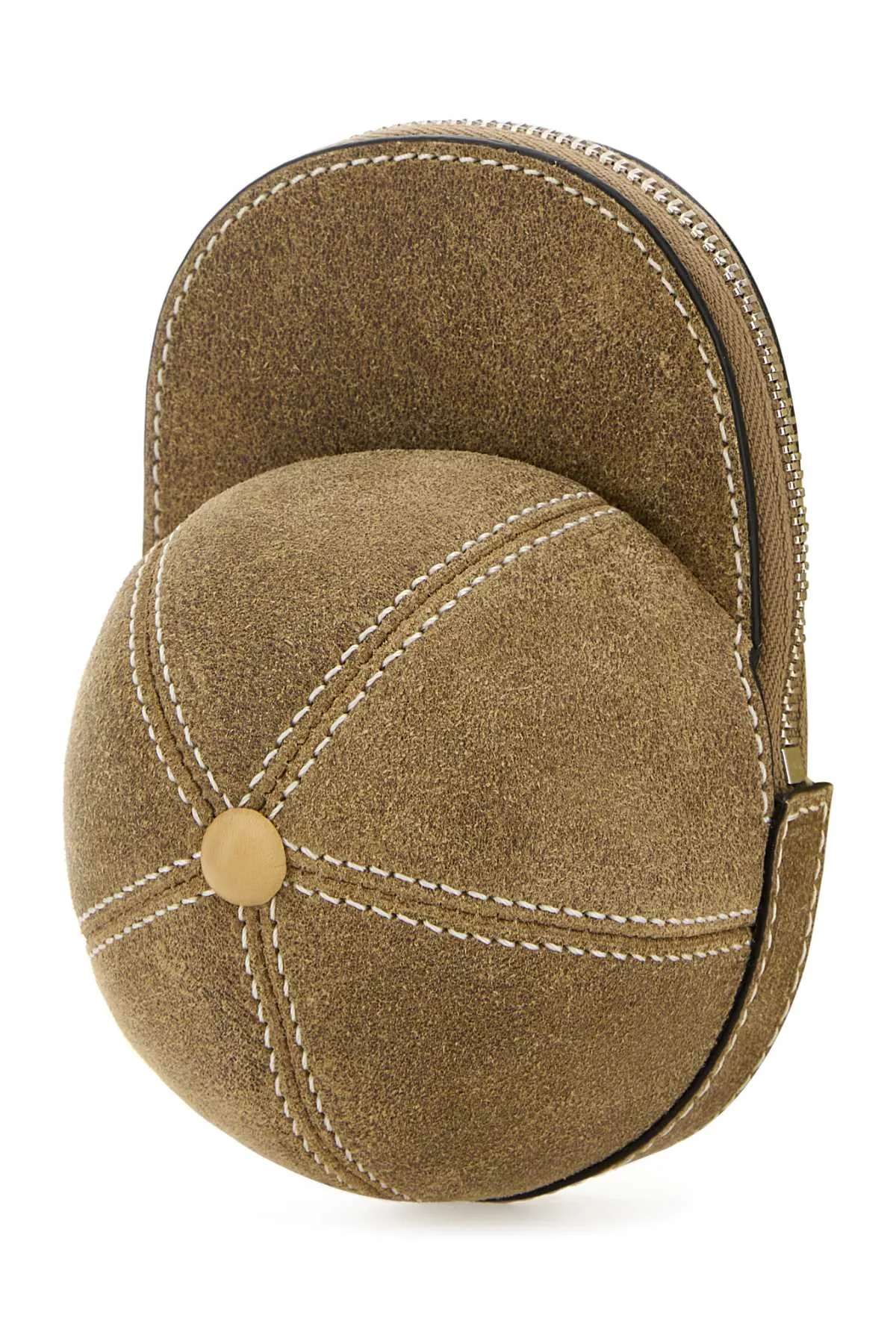 Jw Anderson Cappuccino Suede Mini Cap Crossbody Bag