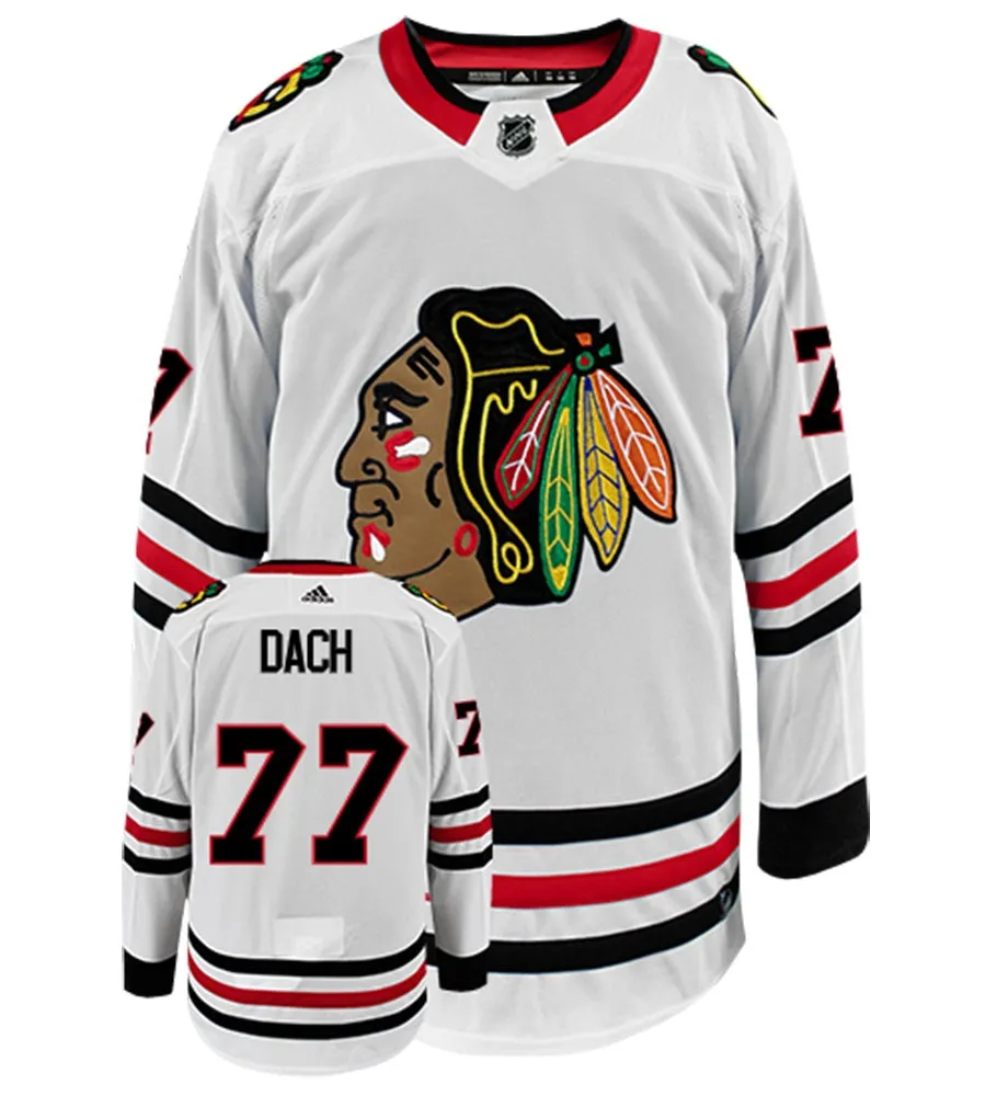 Kirby Dach Chicago Blackhawks Adidas Authentic Away NHL Hockey Jersey     