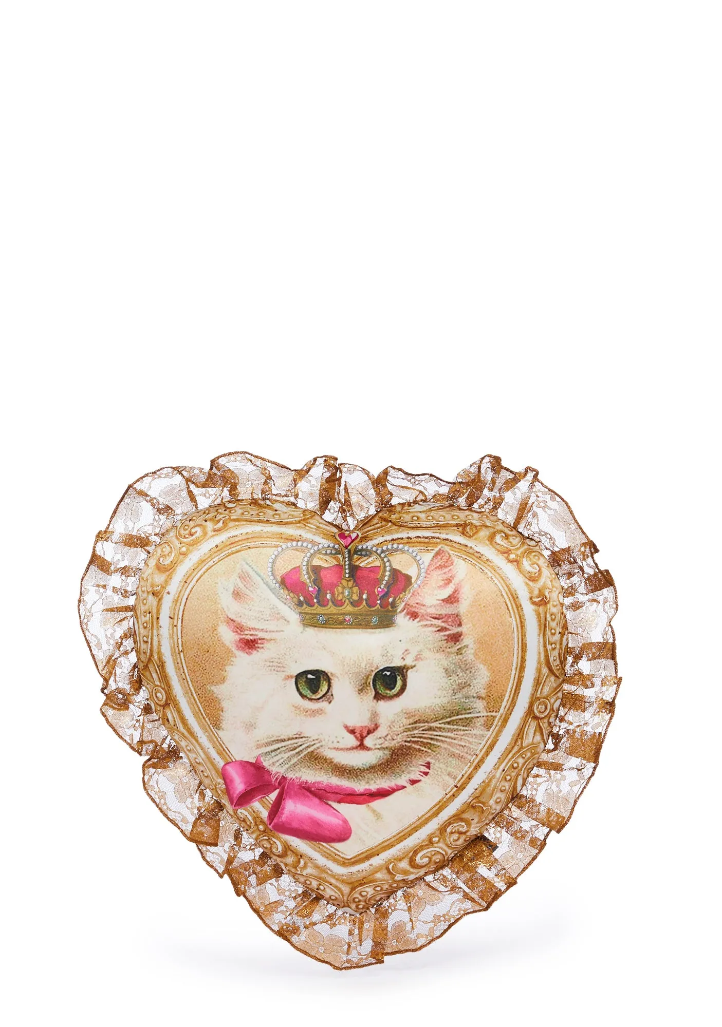 Kitty Queen Heart Pillow-