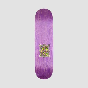 Krooked Flowers Frame Emboss Skateboard Deck Assorted Stains - 8.25"