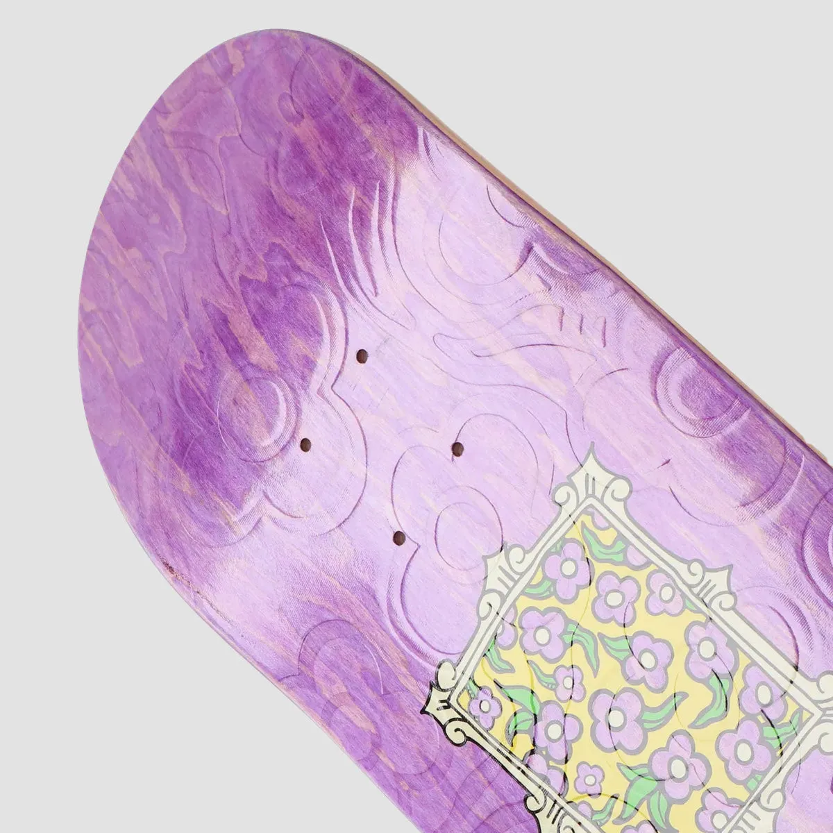 Krooked Flowers Frame Emboss Skateboard Deck Assorted Stains - 8.25"