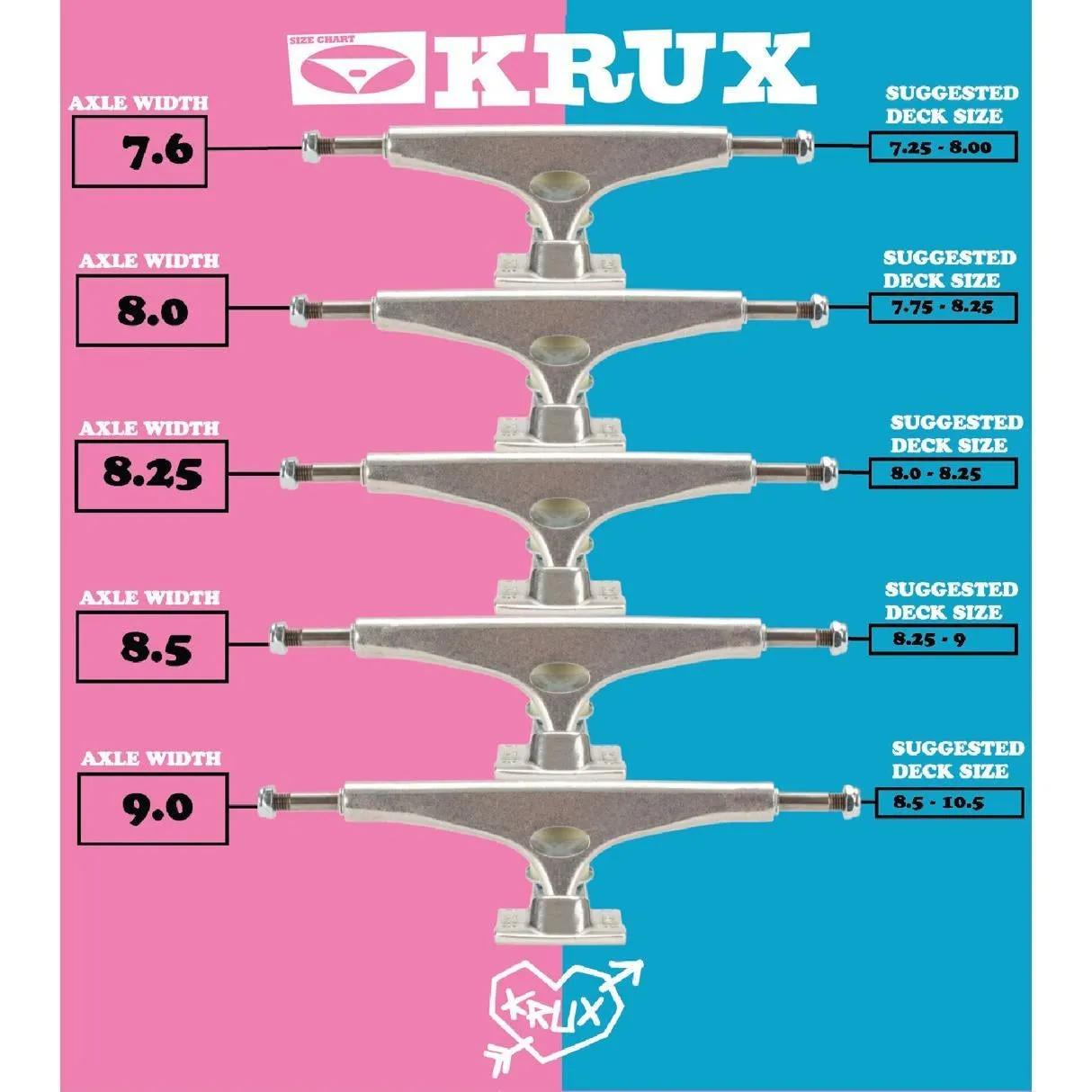 Krux Trucks K5 Pro Nora Dreams Standard Skateboard Trucks Multi 8.5