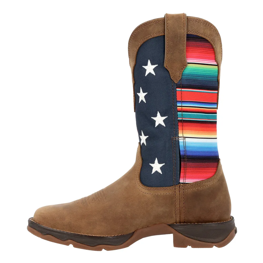 Lady Rebel Southwestern Square Toe Cowboy Boots