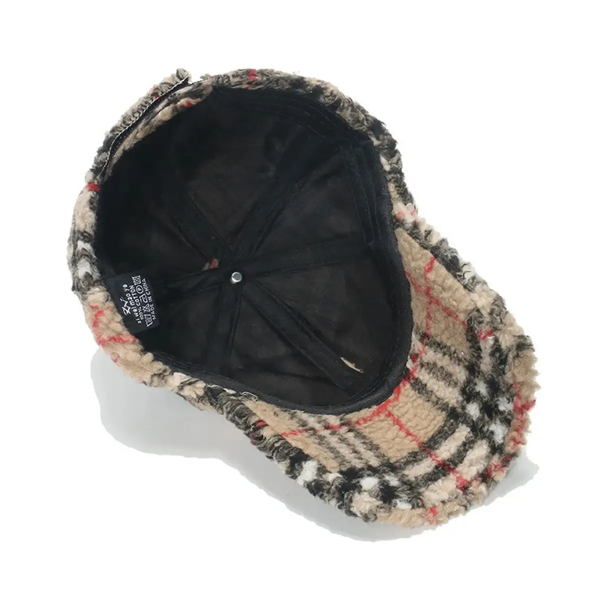 Lamb Wool Retro Classic Plaid Baseball