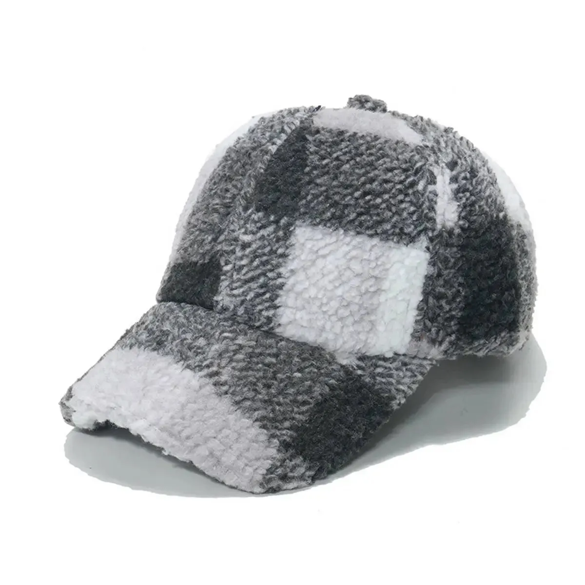 Lamb Wool Retro Classic Plaid Baseball