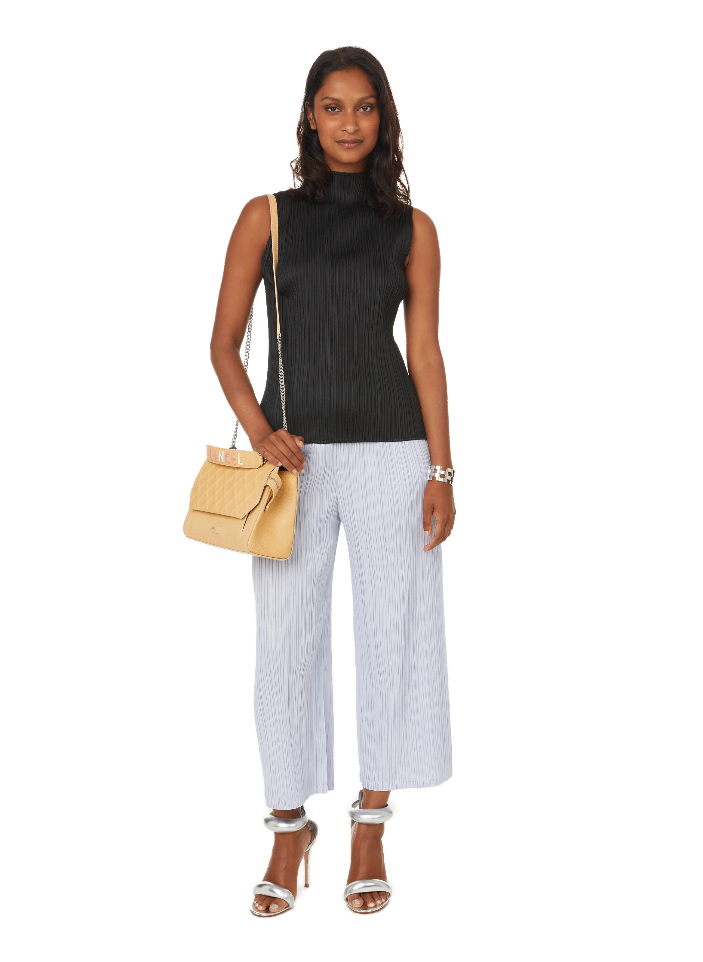 LANCEL  Bag with flap - Beige
