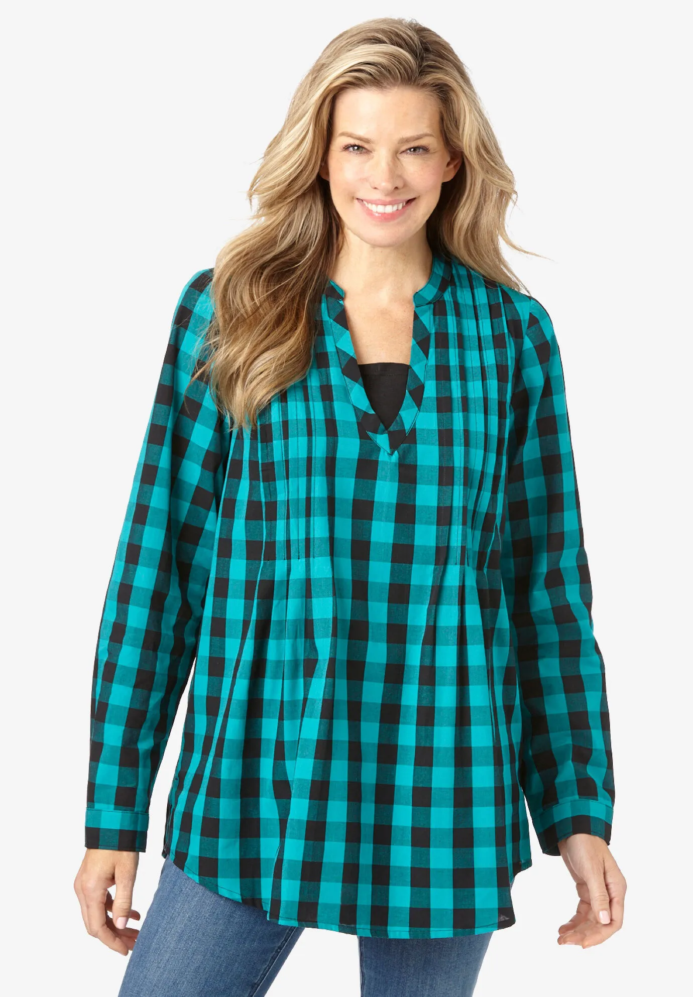 Layered Look Pintucked Tunic