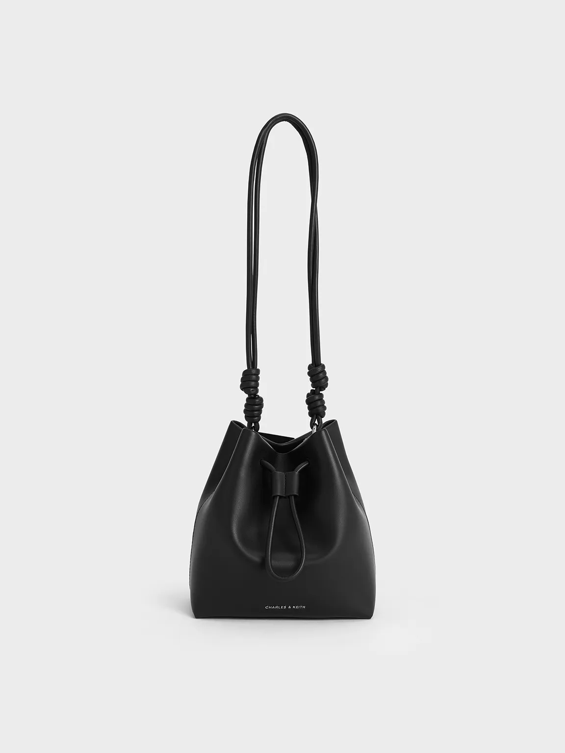 Leia Knotted Bucket Bag - Noir