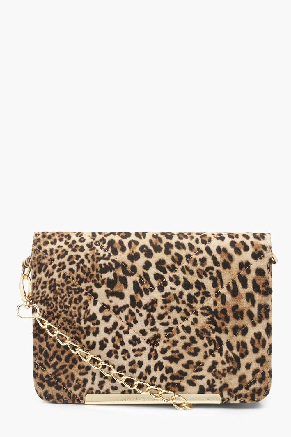 Leopard Quilted Cross Body Bag