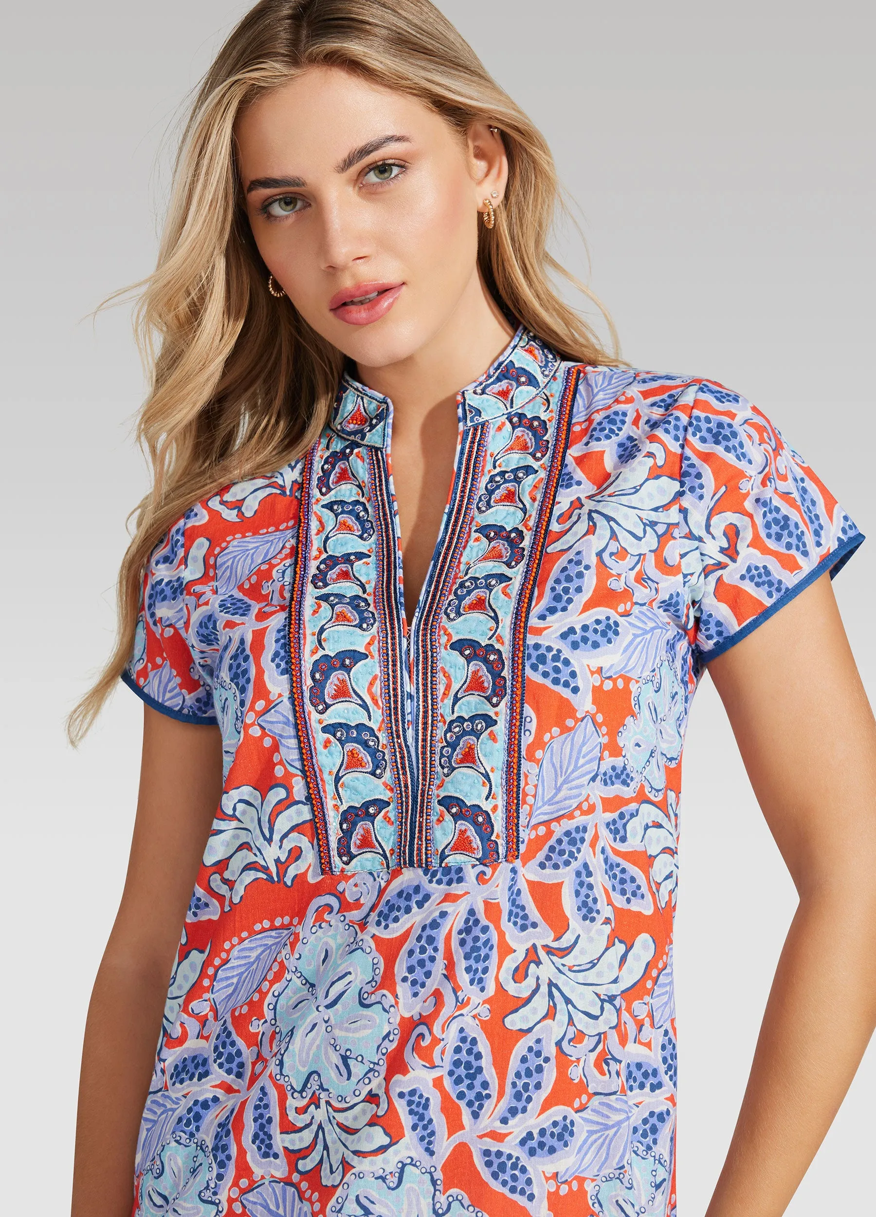Liz Cap Sleeve Caftan