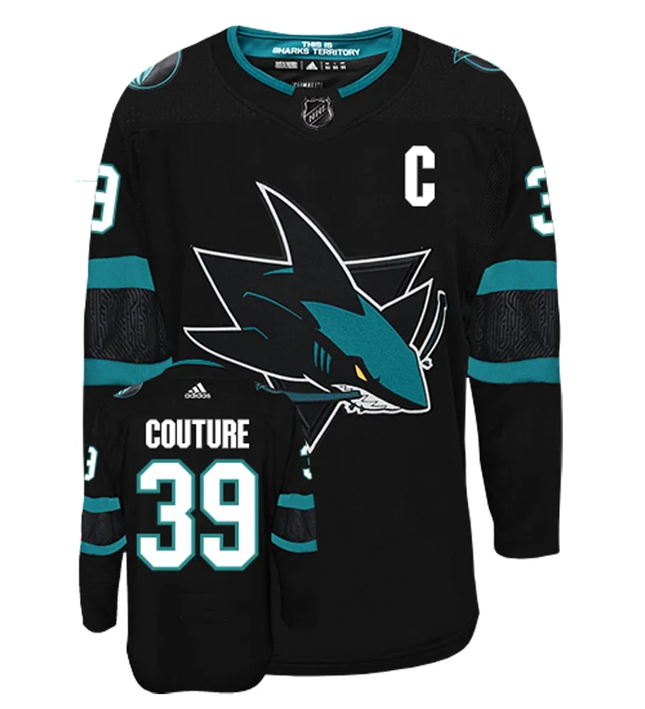 Logan Couture San Jose Sharks Adidas Authentic Third Alternate NHL Hockey Jersey     