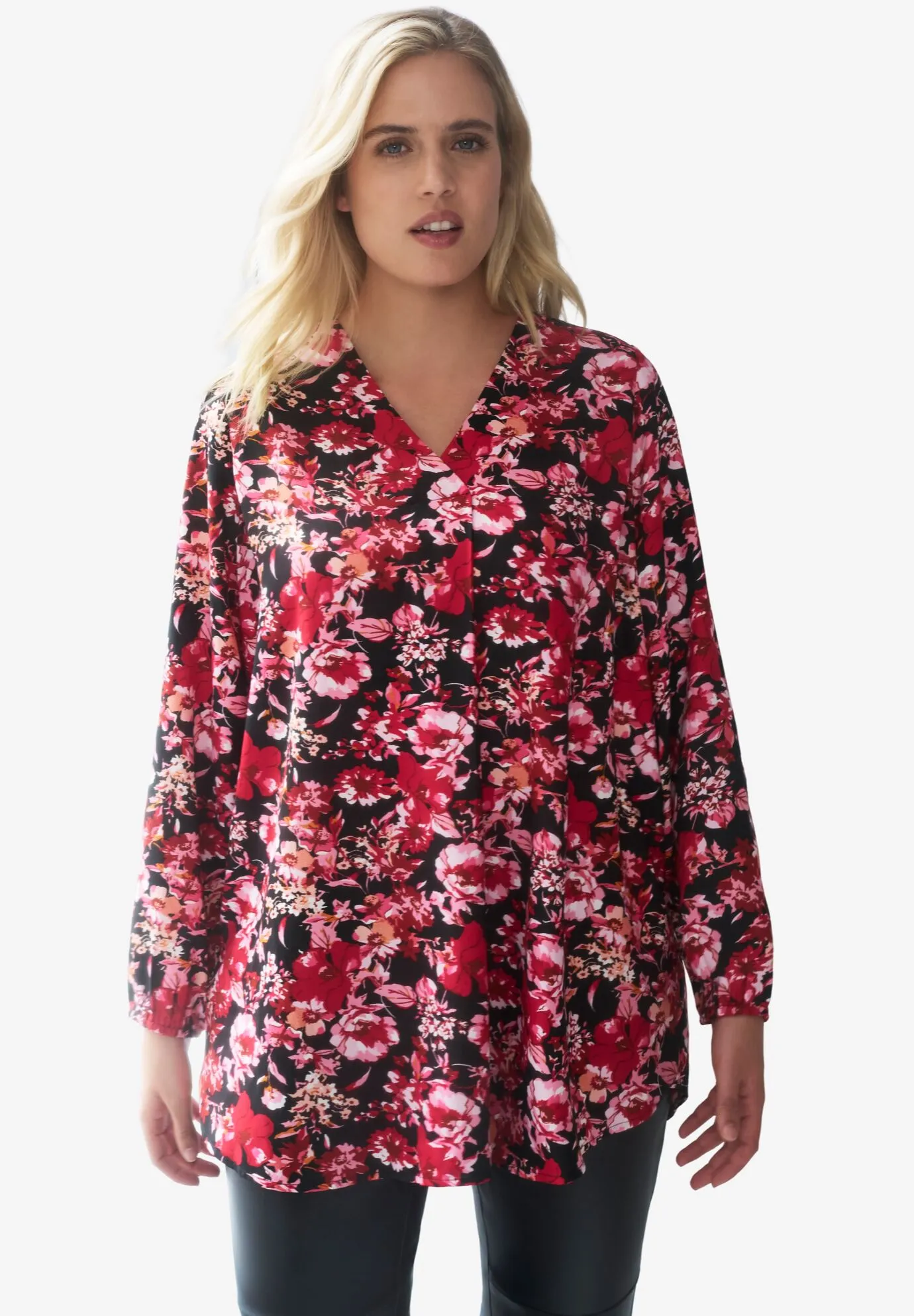 Long Sleeve Inverted Pleat Tunic