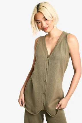 Longline Knitted Vest