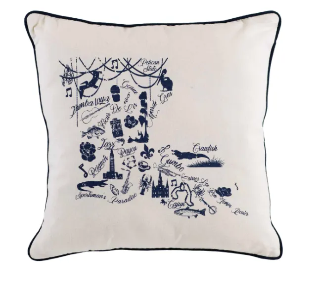 Louisiana Icons Pillow