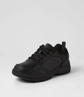 LYNX Erupt Jnr E Lace Black Leather Sneakers