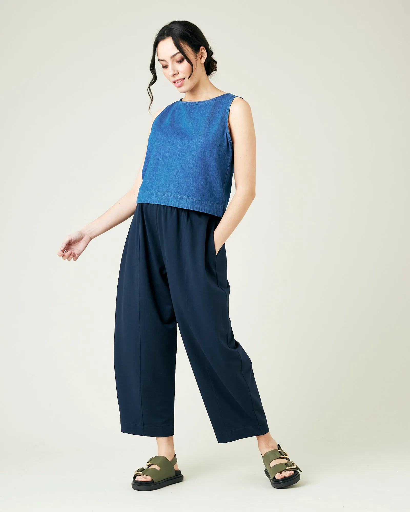 Mabel Navy Jersey Trousers