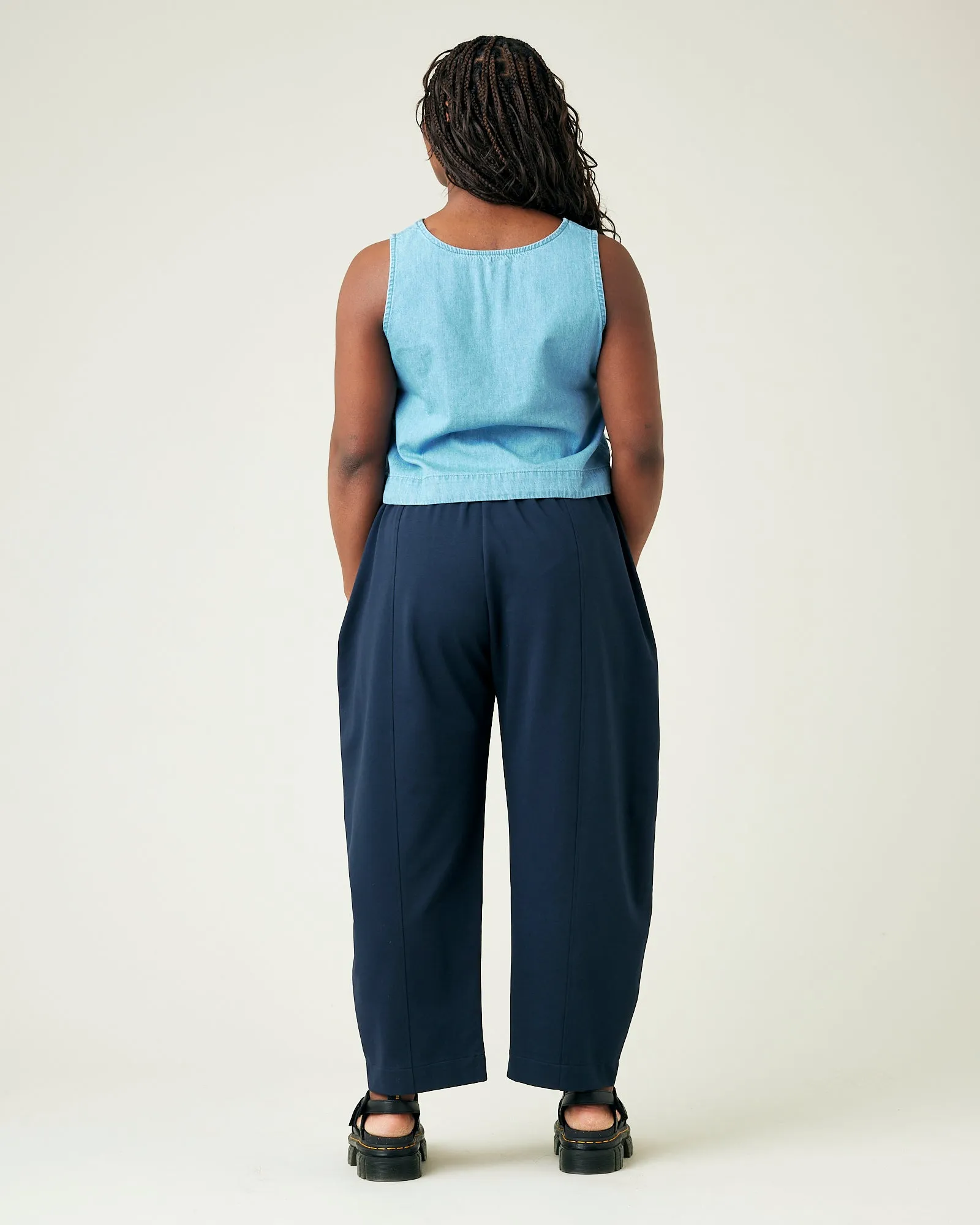 Mabel Navy Jersey Trousers