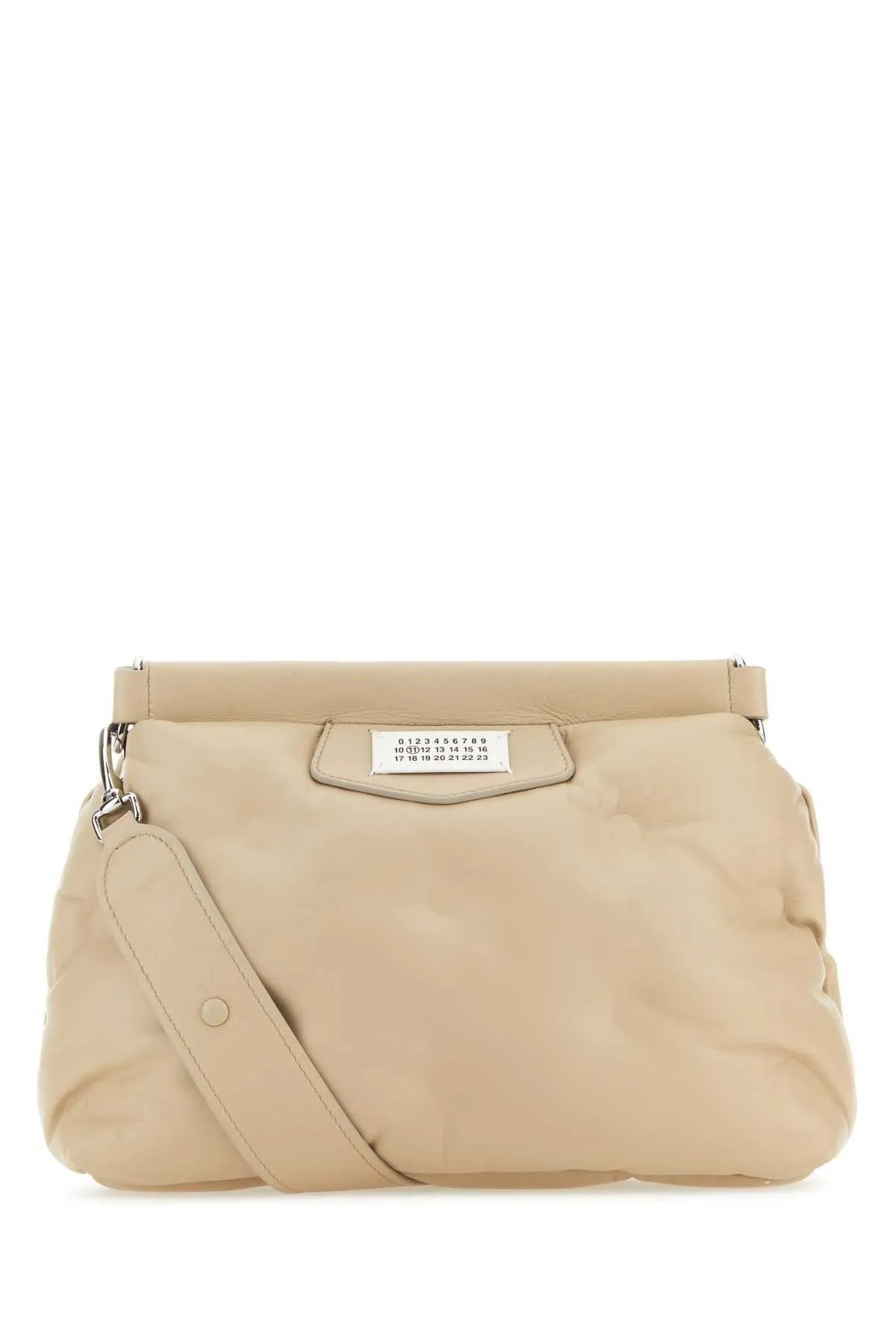 Maison Margiela Beige Nappa Leather Small Glam Slam Classique Crossbody Bag