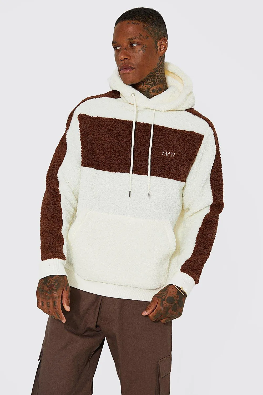 Man Borg Colour Block Hoodie