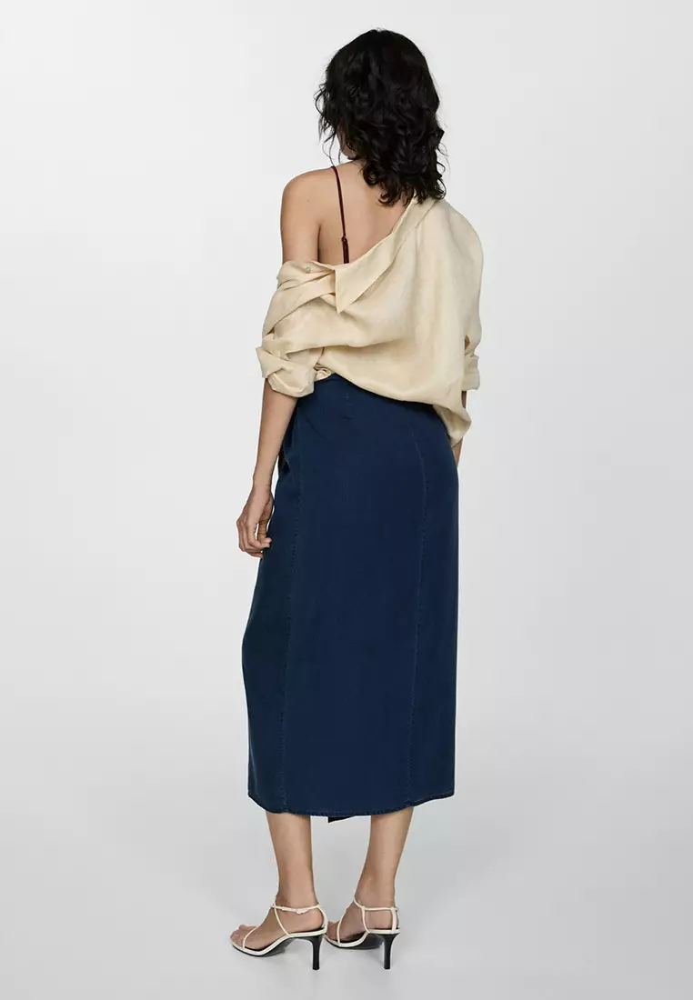 Mango Lyocell Sarong Skirt
