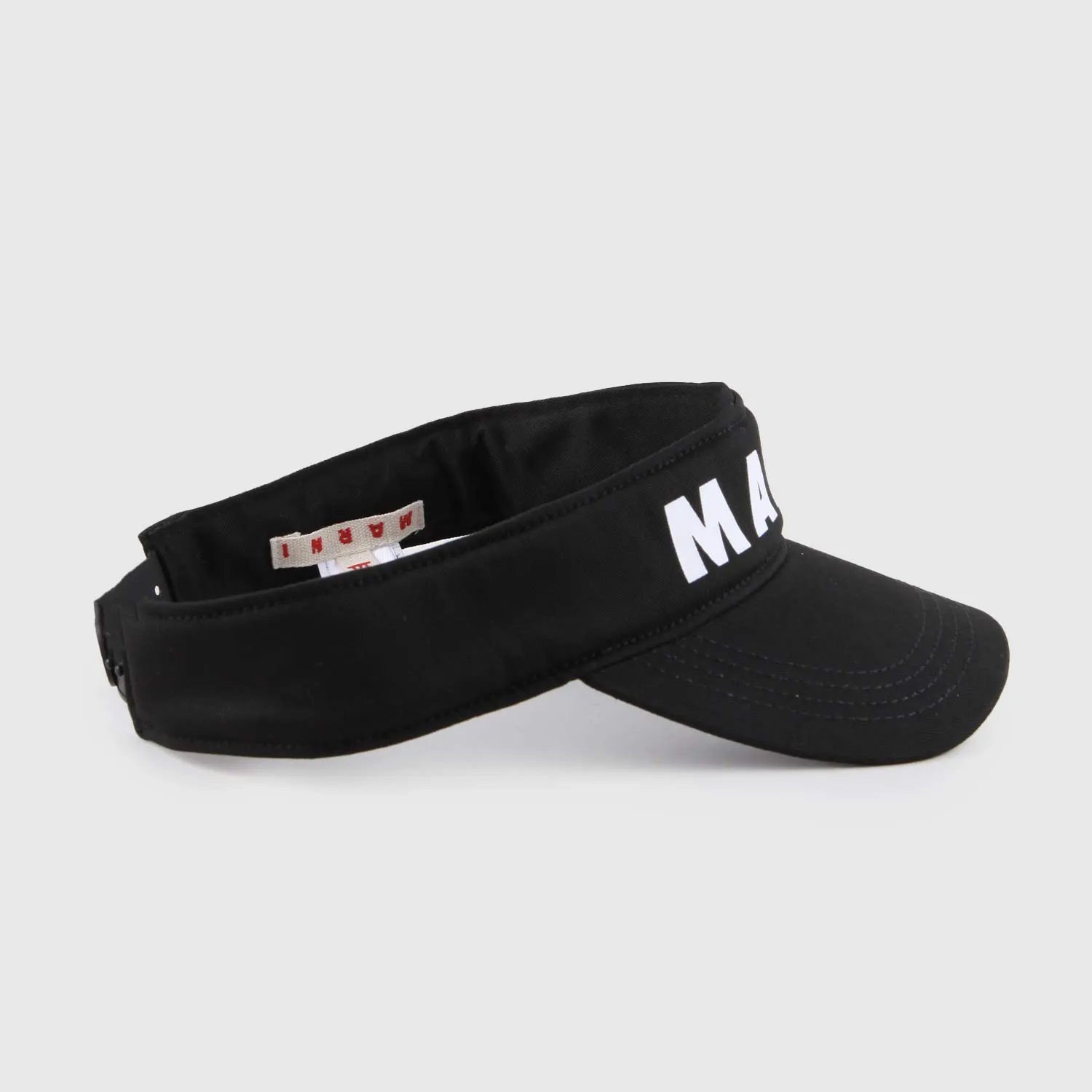 Marni Black Tennis Style Visor Hat